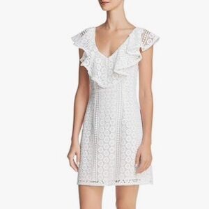 French Connection Massey Lace Mini Dress White Sz 6 Bridal Shower Graduation